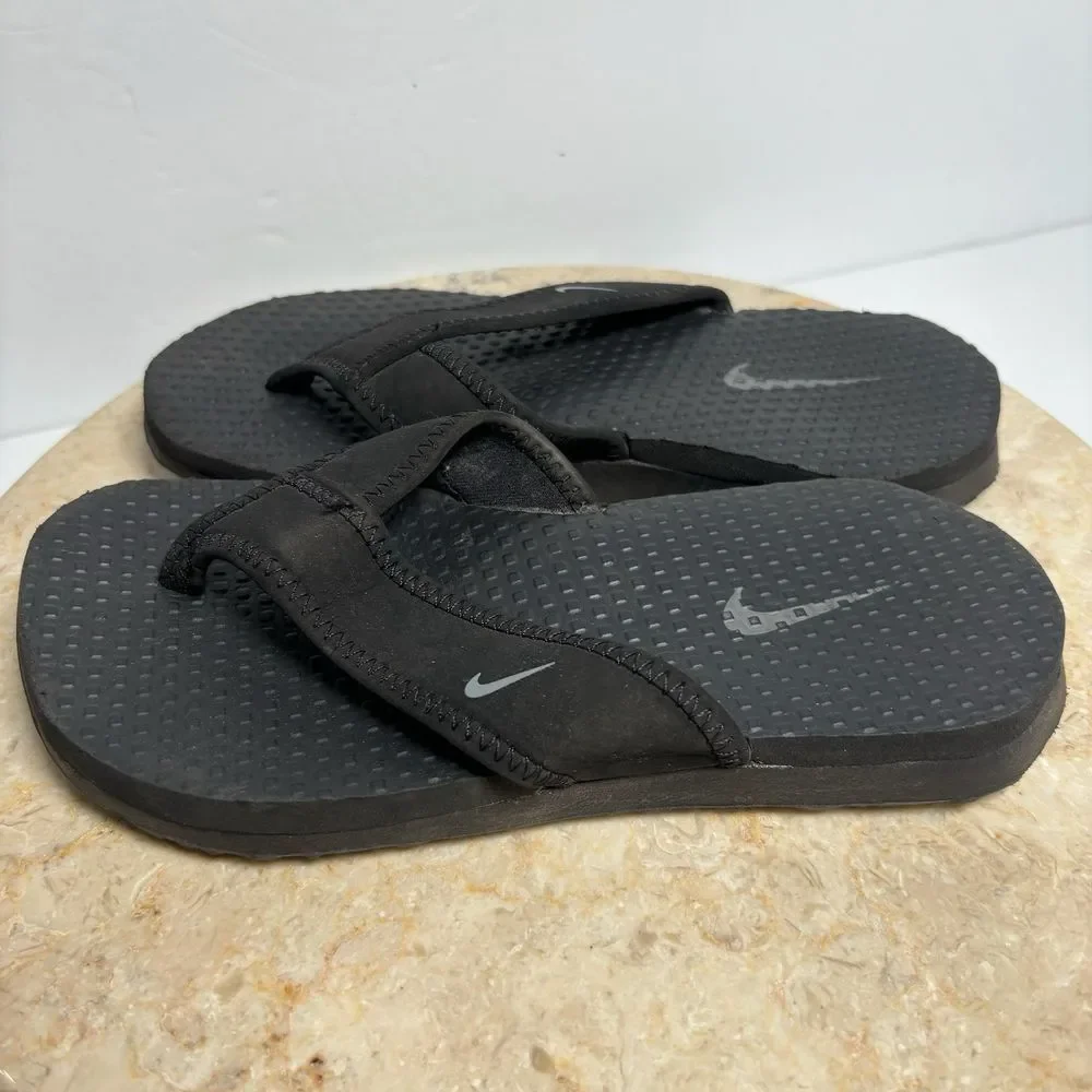 Nike Kids Celso Black‎ Sandals Flip Flops US 1Y UK 13.5 Slip Ons Classic
